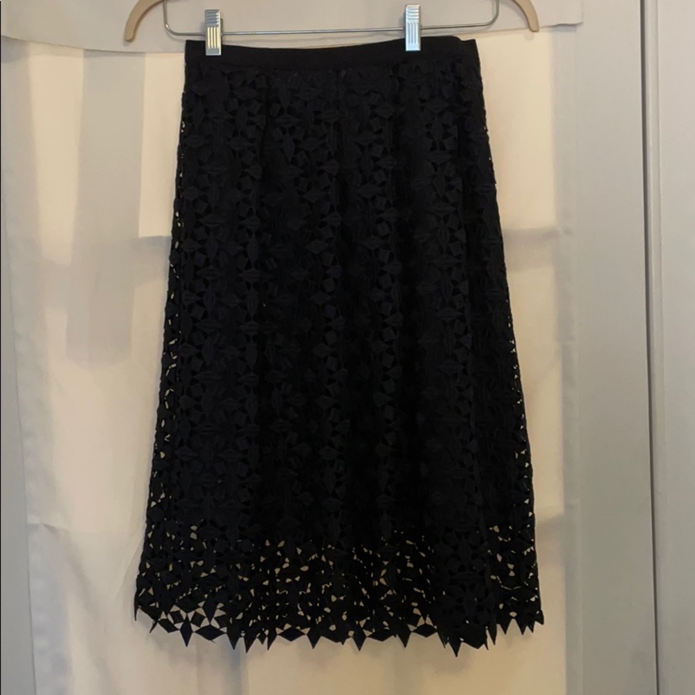 Ann Taylor Laser Cut Mid Length Skirt
